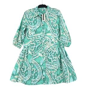 green and white beach dress Tropez Sundress